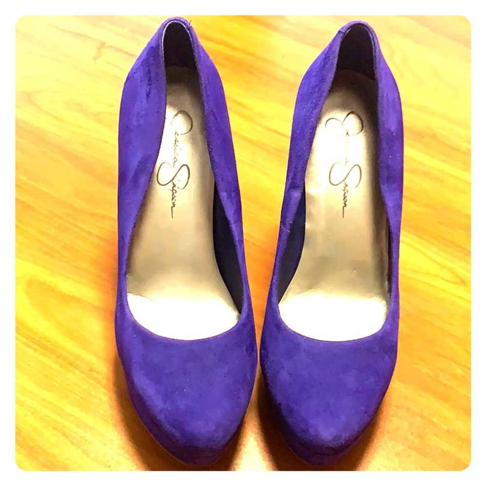 Jessica Simpson Blue Suede heels